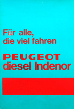 Peugeot Diesel Indenor Modelprogram 1968 Carbrochure (10352)